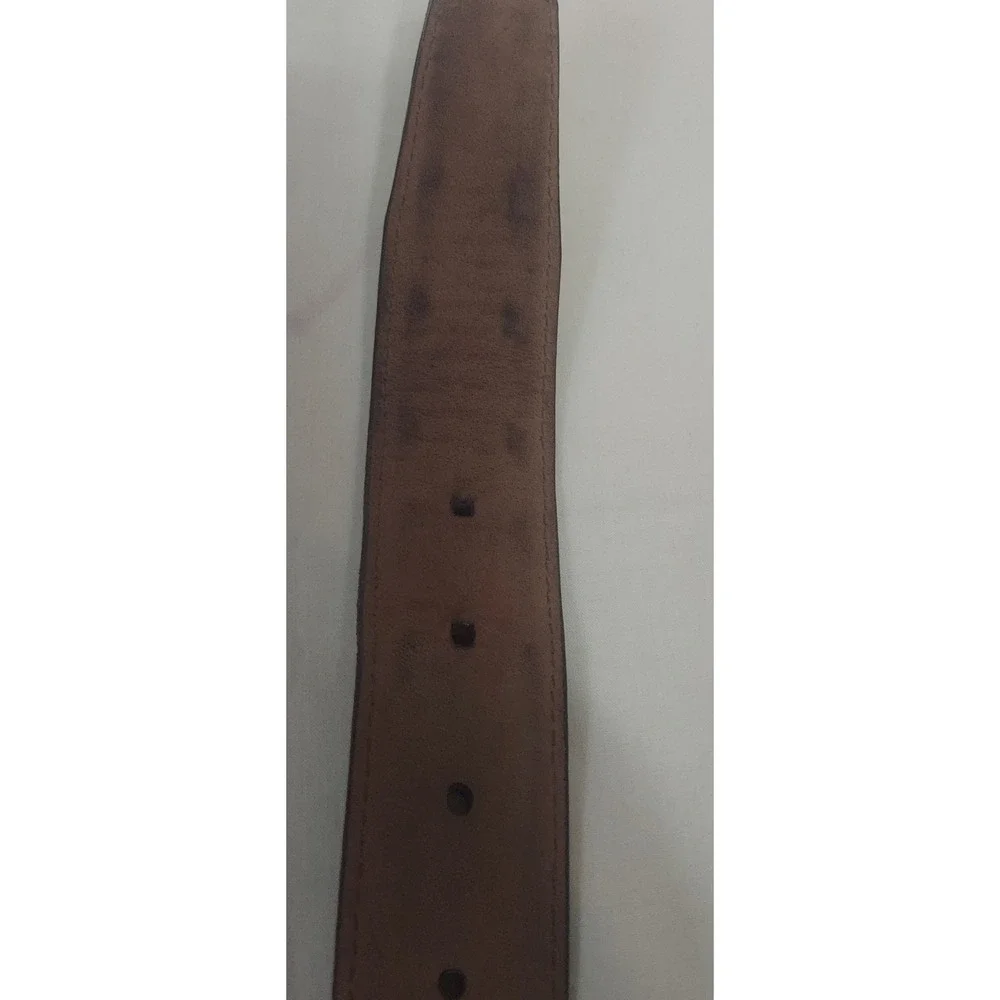 Brighton Brown Leather Belt Imported Italian Calfskin Handcrafted USA‎ Size 36